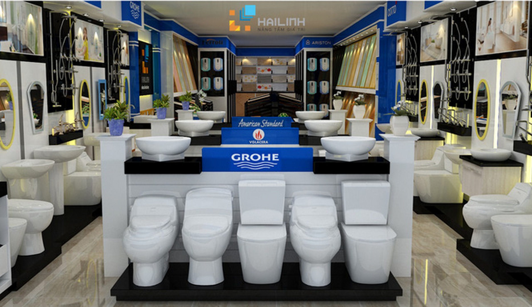 showroom hai linh 532 duong lang duoc thiet ke hien dai 1